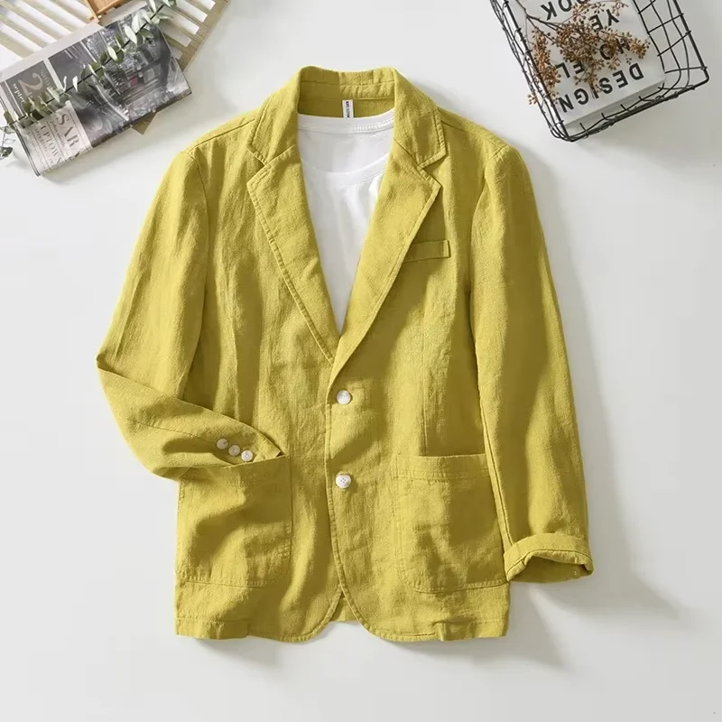 Gideon Men's Linen Blazer - styled view