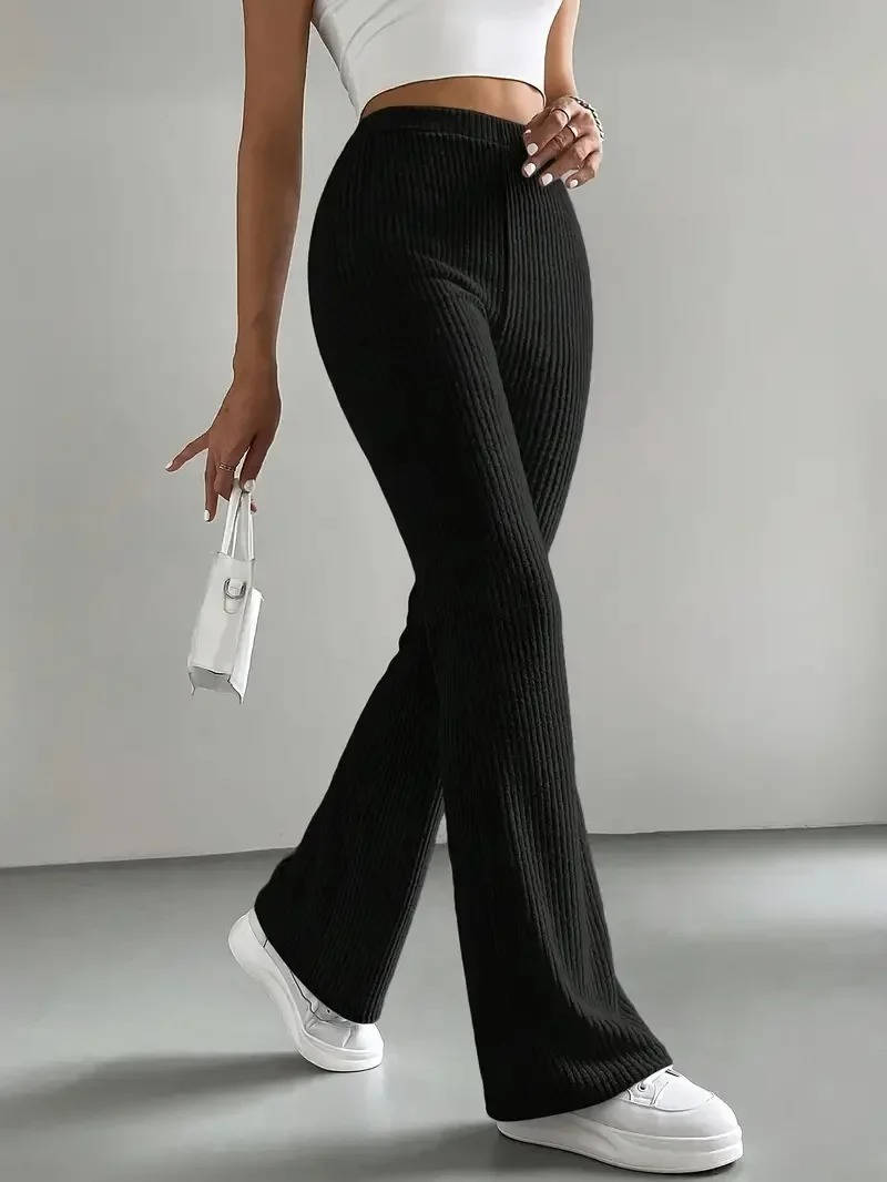 Ivy Women's Ribbed Knit Trousers - back view
