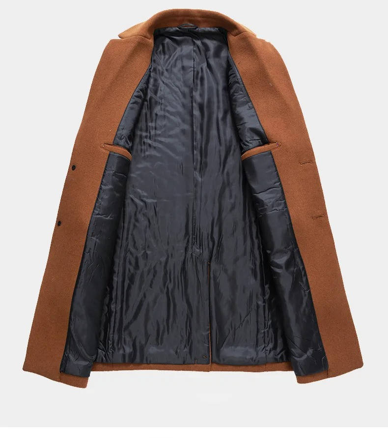 Silas Men's Coat - fabric and finish detail