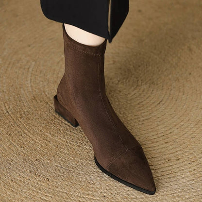 Nadia Women's Suede Ankle Boots - back view