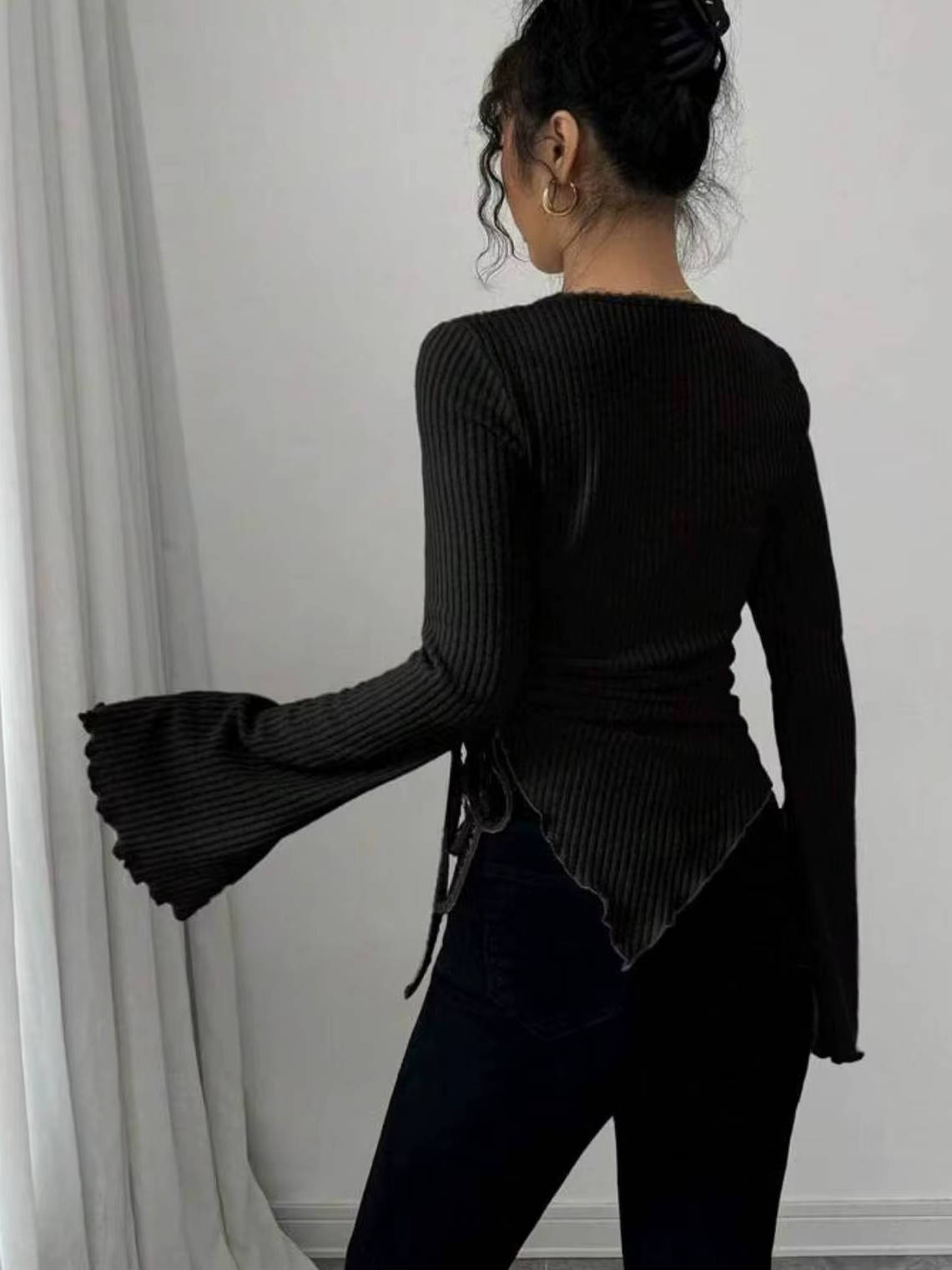 Freya Women's Asymmetric Blouse - flat lay