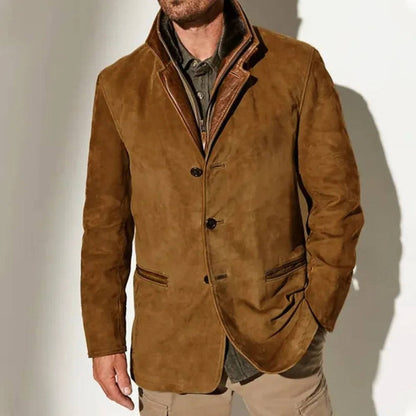 Wilder Men's Suede Blazer - styled view