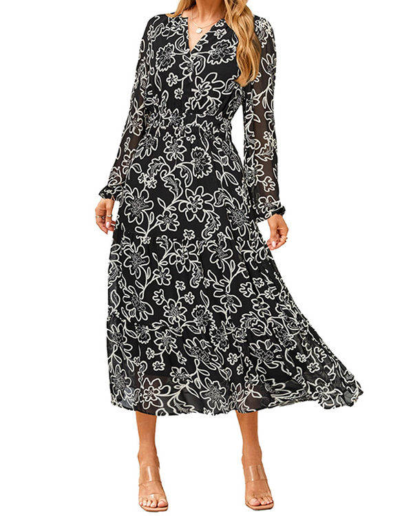 Tilda Women's Floral Maxi Dress - back view