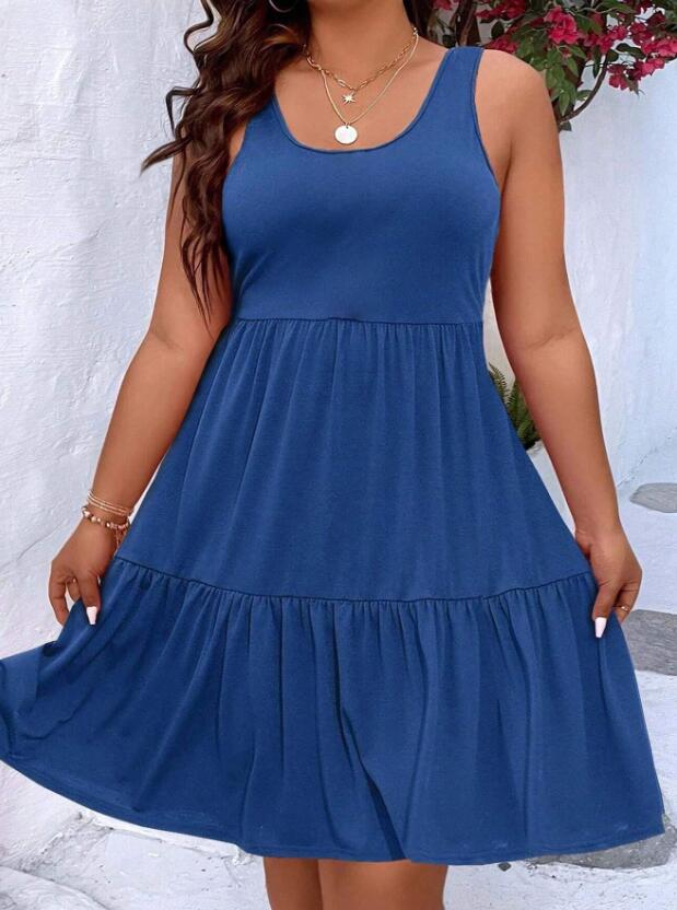 Kira Women's Dress | Ruffle, A-line, Scoop Neck