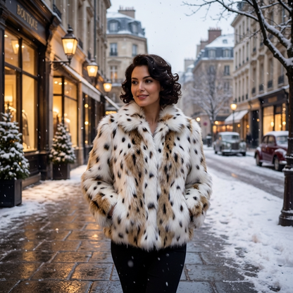 Chaqueta de Piel Sintética para Mujeres Aurelia | Cuello Alto, Silueta Oversized