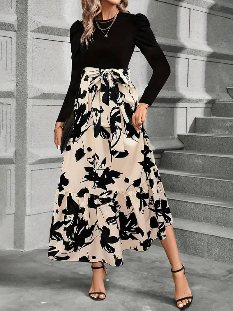 Ines Women's Floral Maxi Dress - flat lay