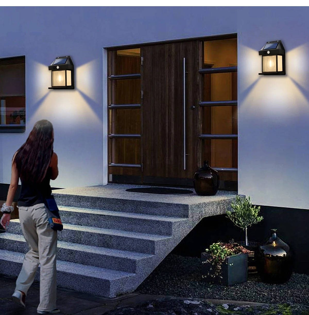 River Solar Lamp - shown in use
