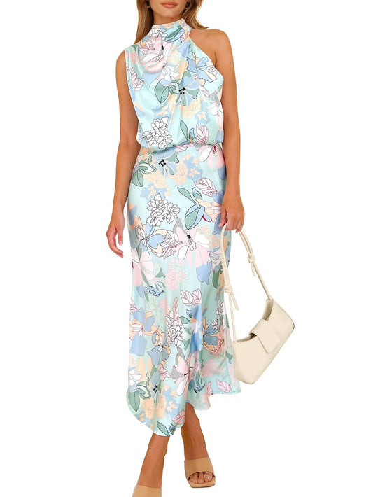 Darcy Women's Satin Maxi Dress - front view