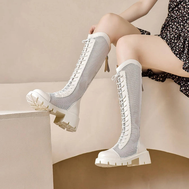 Kira Women's Knee-high Boots - shown in use