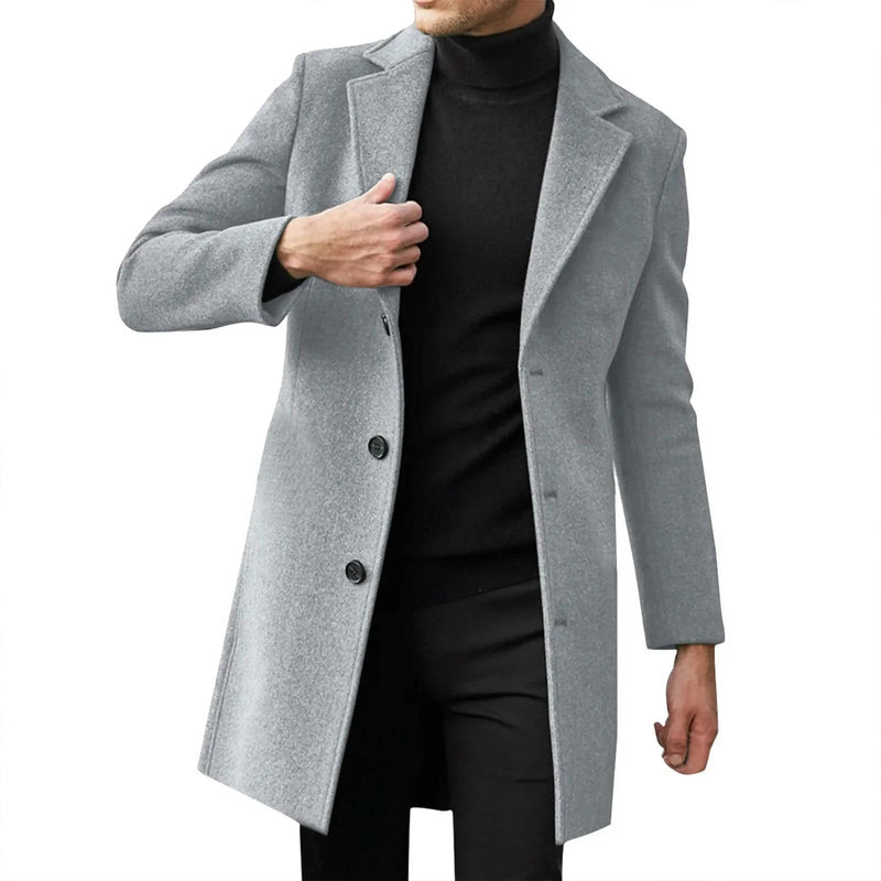 Ezra Men's Coat | Slim Fit, Wool
