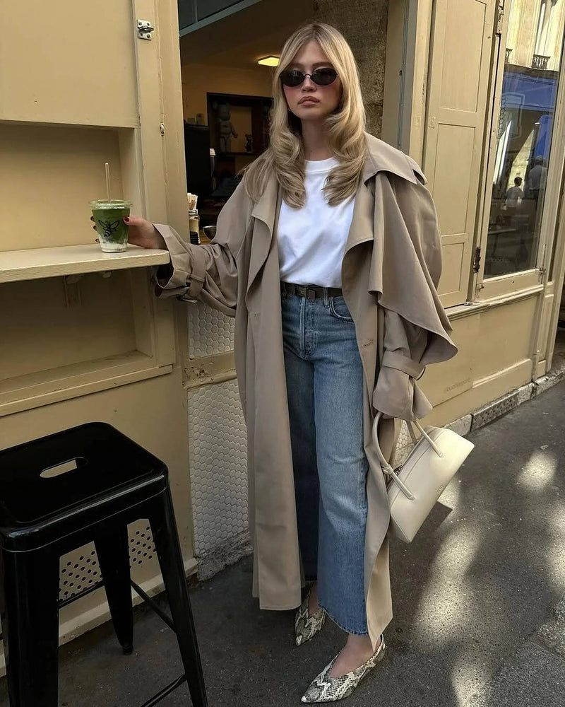 Romy Women's Trench Coat - back view