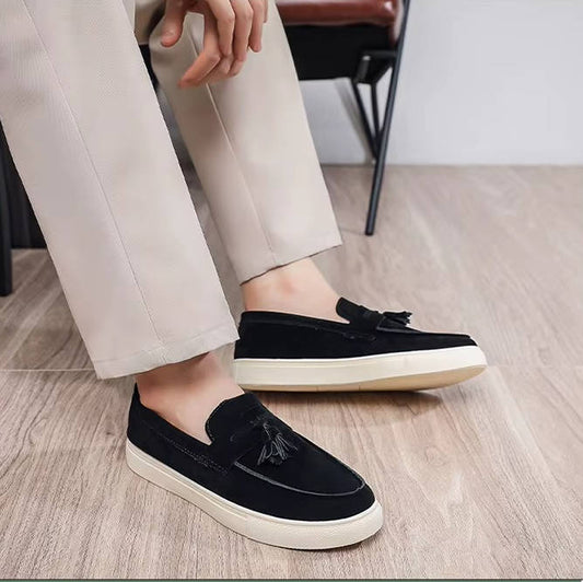 Auden Men's Suede Loafers - styled view