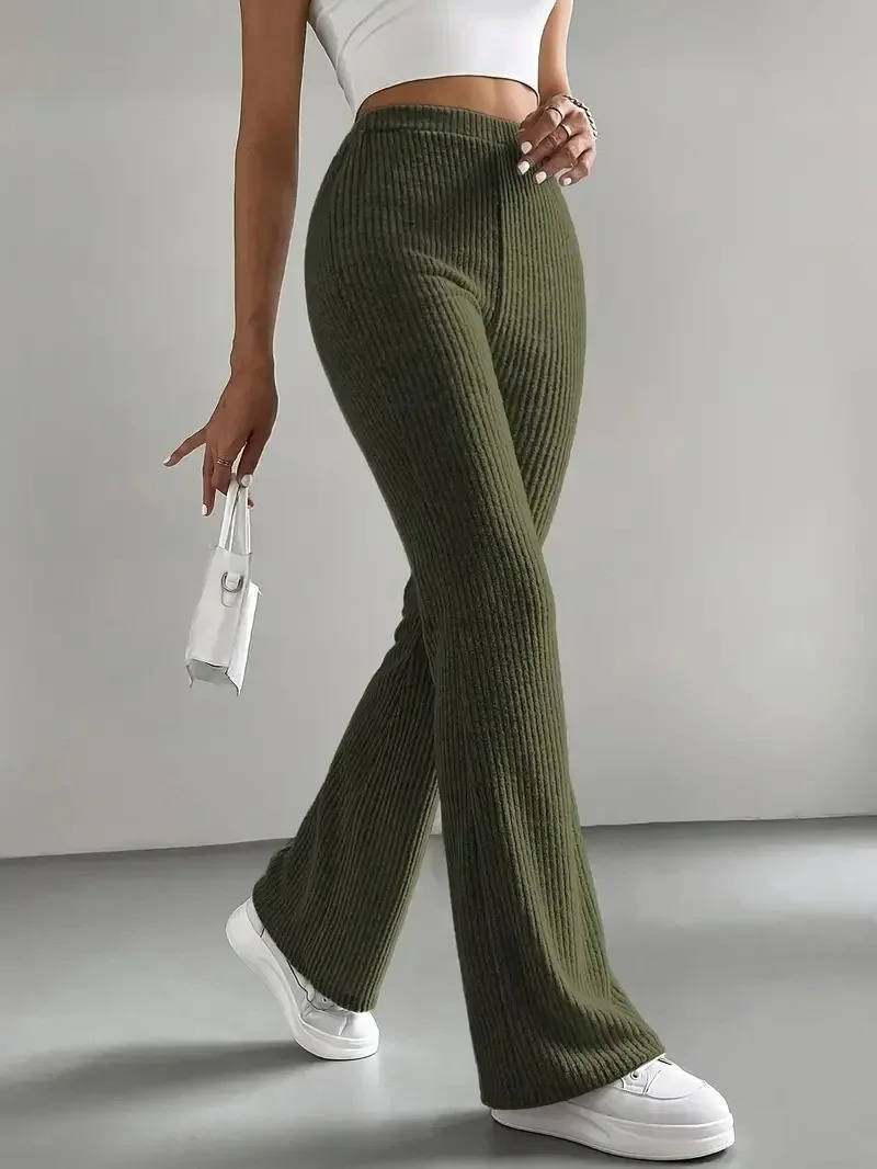 Ivy Women's Ribbed Knit Trousers - front view