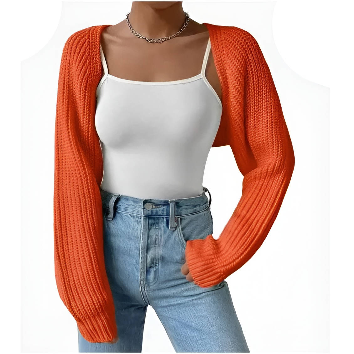 Liana Women's Ribbed Knit Cardigan - back view