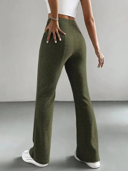 Ivy Women's Ribbed Knit Trousers - styled view