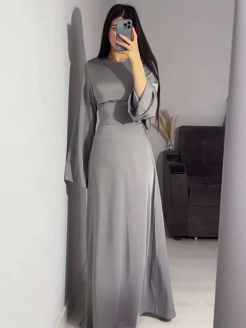 Paloma Women's Satin Maxi Dress - full-length view