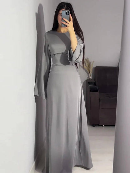 Paloma Women's Satin Maxi Dress - full-length view