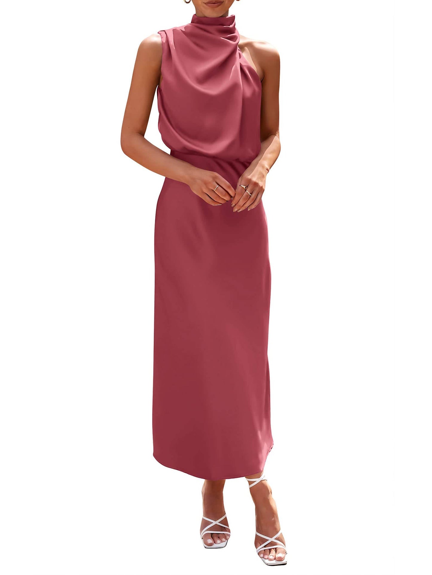 Darcy Women's Satin Maxi Dress - close-up detail