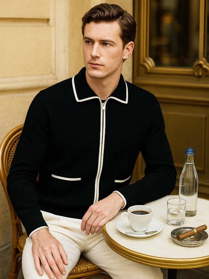 Orson Men's Cable Knit Cardigan - front view