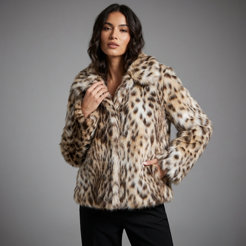 Chaqueta de Piel Sintética para Mujeres Aurelia | Cuello Alto, Silueta Oversized