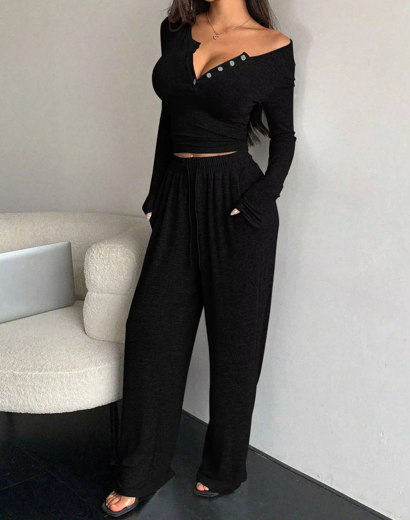 Sienna Women's Wide Leg Trousers - front view