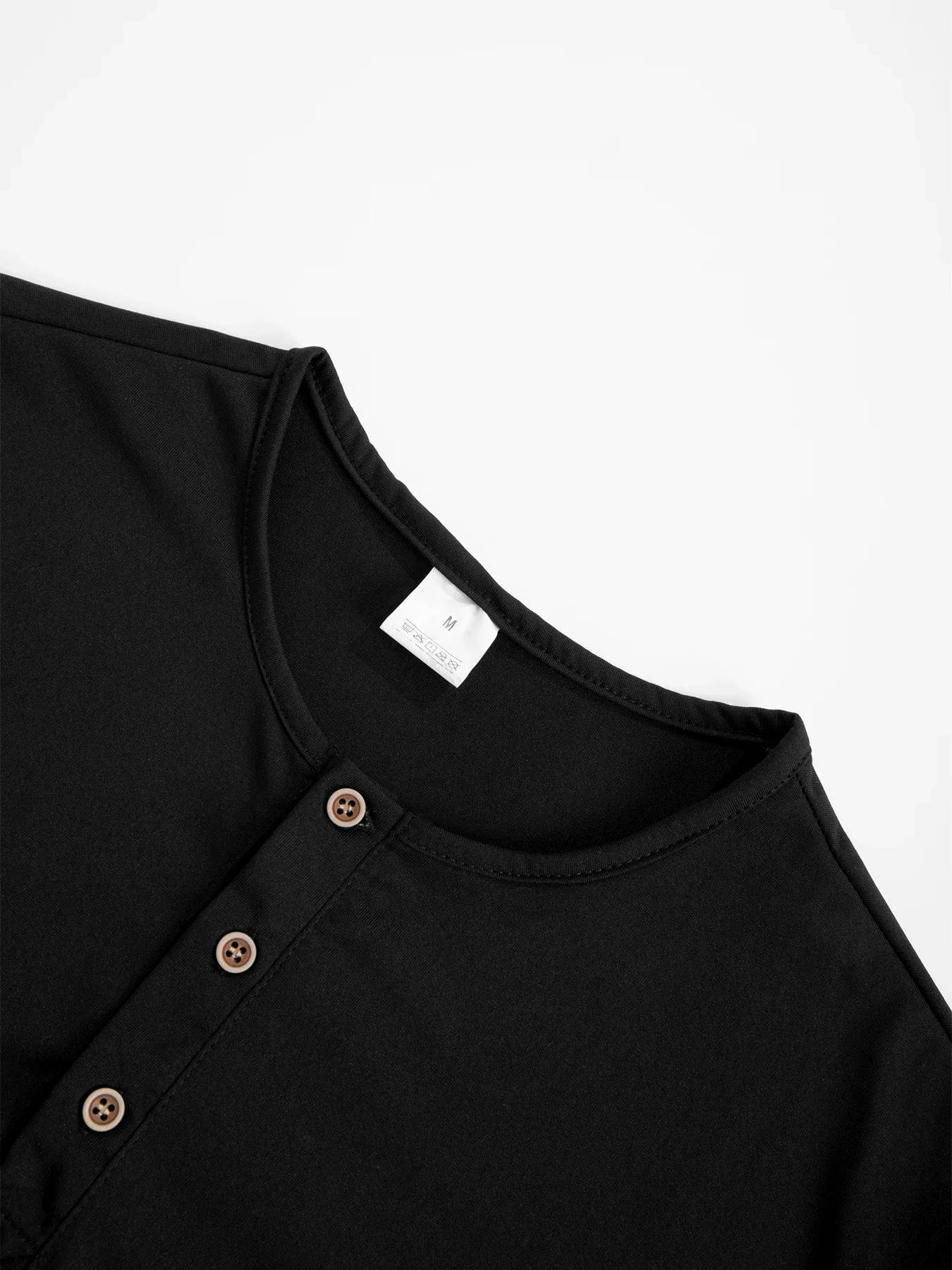 Ambrose Men's Sleeve Henley - back view