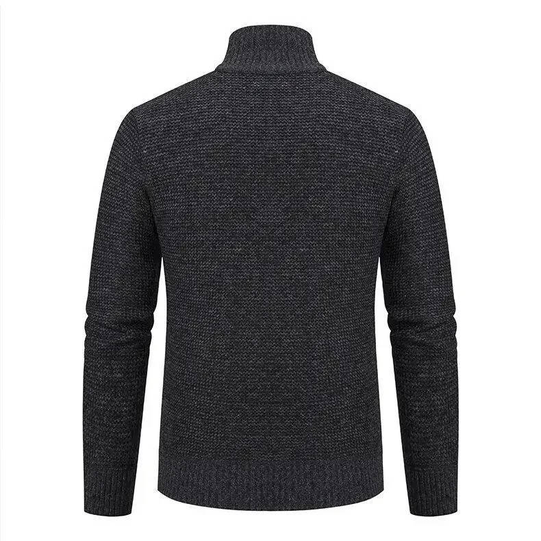 Fabian Men's Quilted Sweater - fabric and finish detail