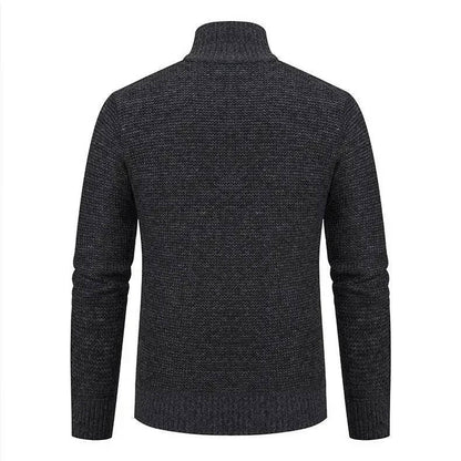 Fabian Men's Quilted Sweater - fabric and finish detail
