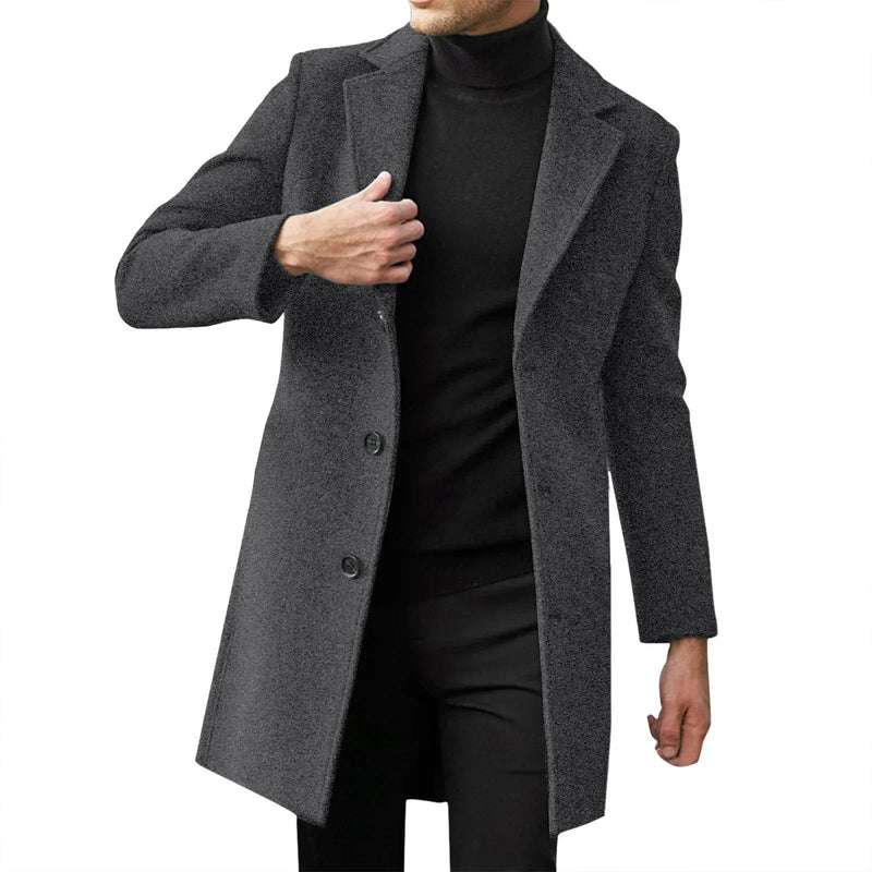 Ezra Men's Coat - fabric and finish detail