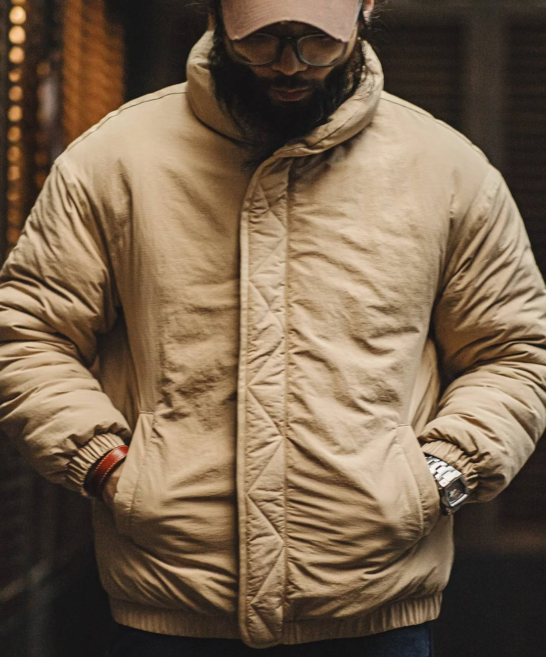 Arlo Men's Puffer Jacket - styled view