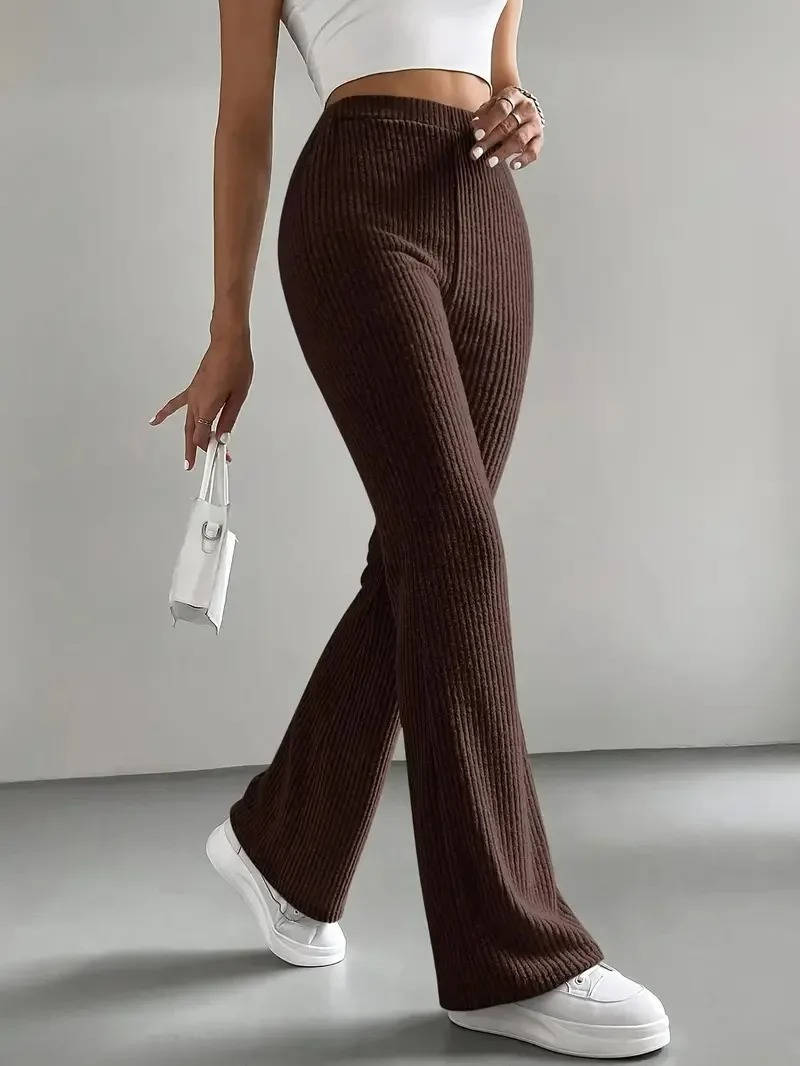 Ivy Women's Ribbed Knit Trousers - front view