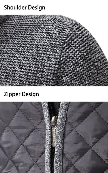 Fabian Men's Quilted Sweater - shown in use