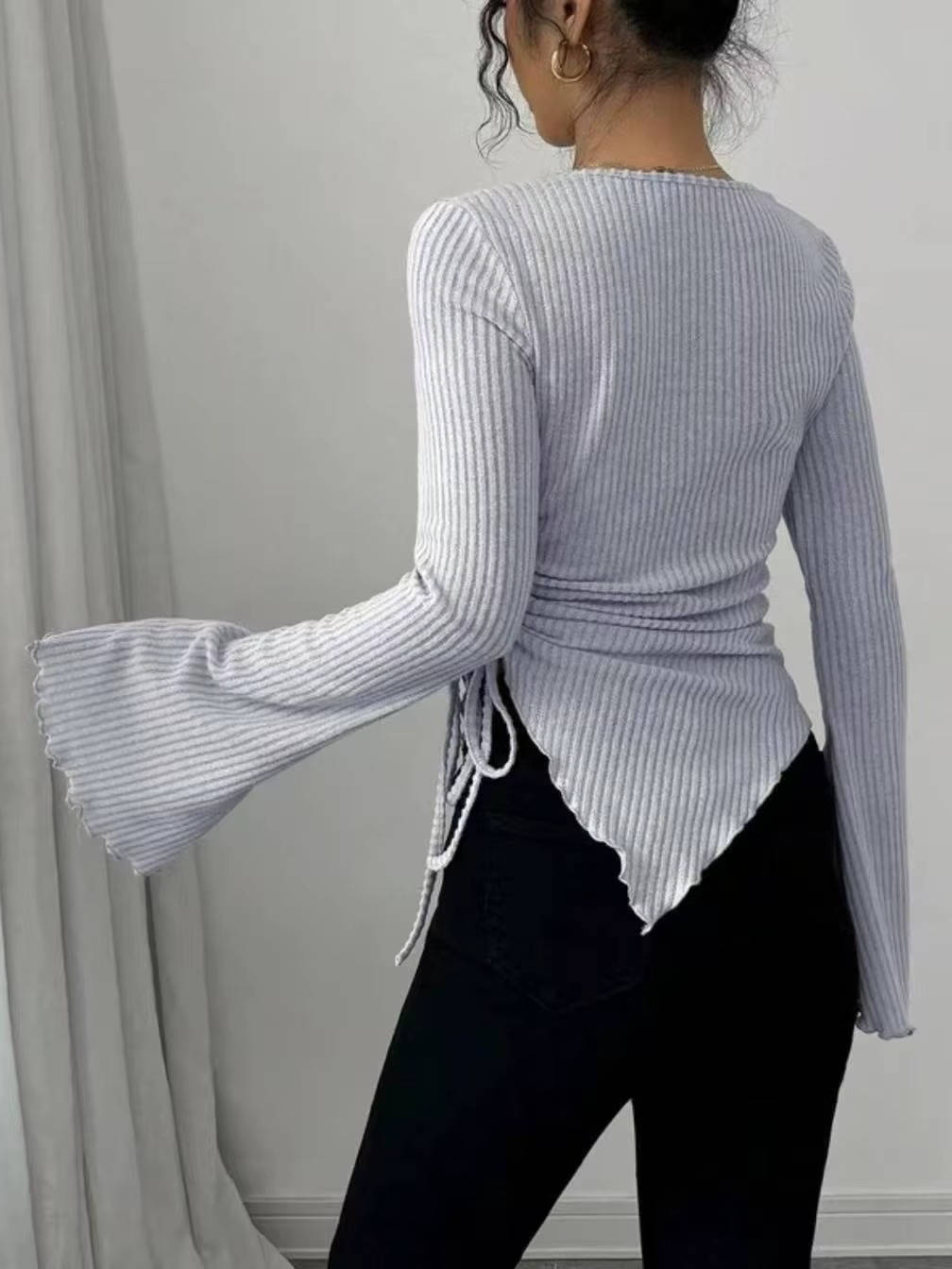 Freya Women's Asymmetric Blouse - styled view