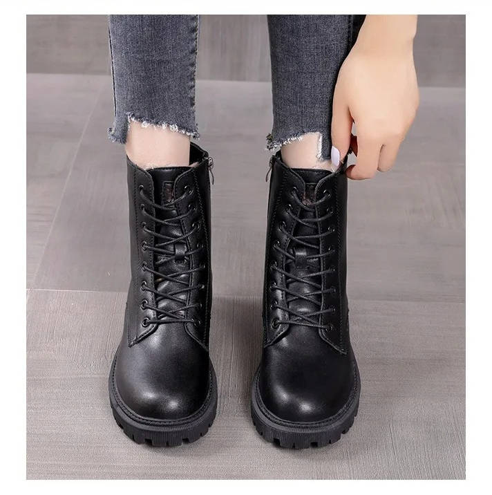 Alba Women's Combat Boots - styled view