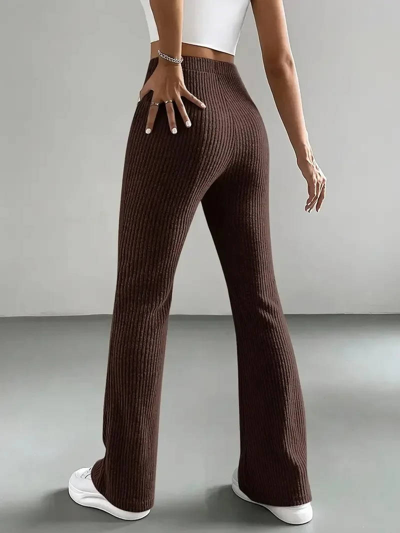 Ivy Women's Ribbed Knit Trousers - styled view