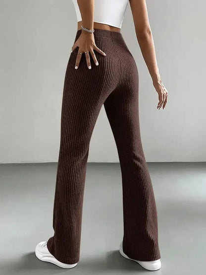 Ivy Women's Ribbed Knit Trousers - styled view