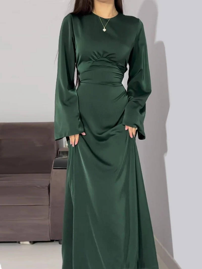 Paloma Women's Satin Maxi Dress - shown in use
