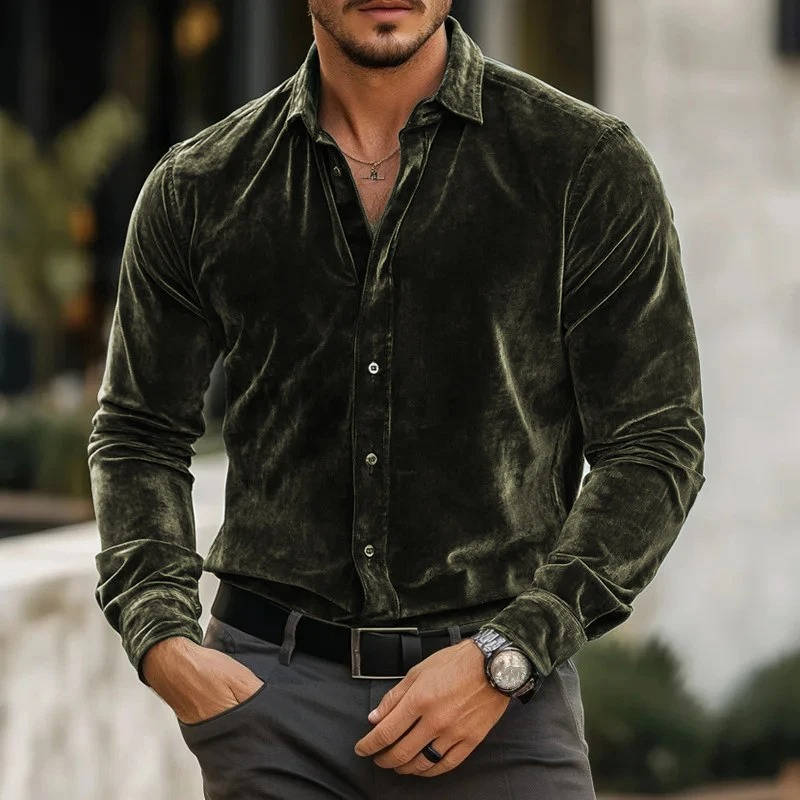 Quill Men's Shirt | Velvet, Long Sleeve