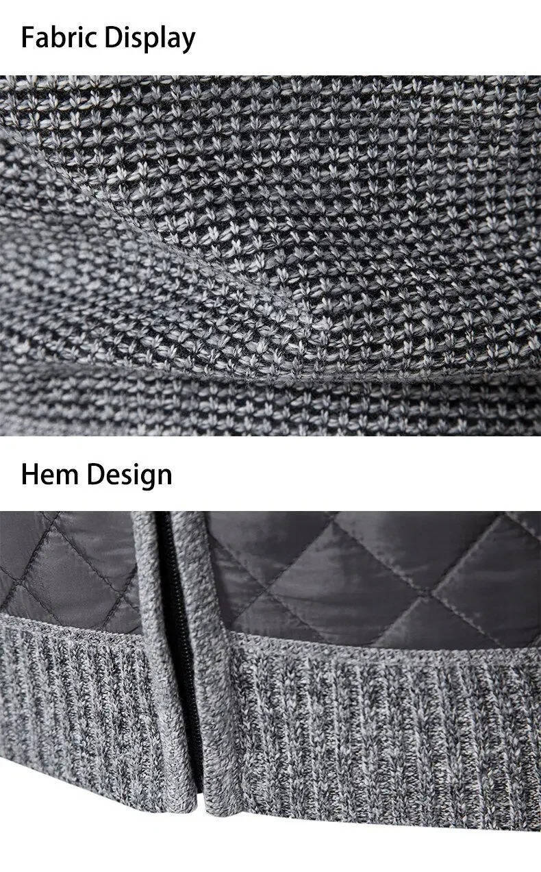 Fabian Men's Quilted Sweater - close-up detail