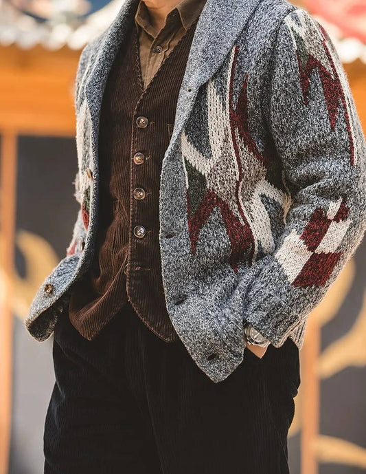 Fabian Men's Cardigan - styled view