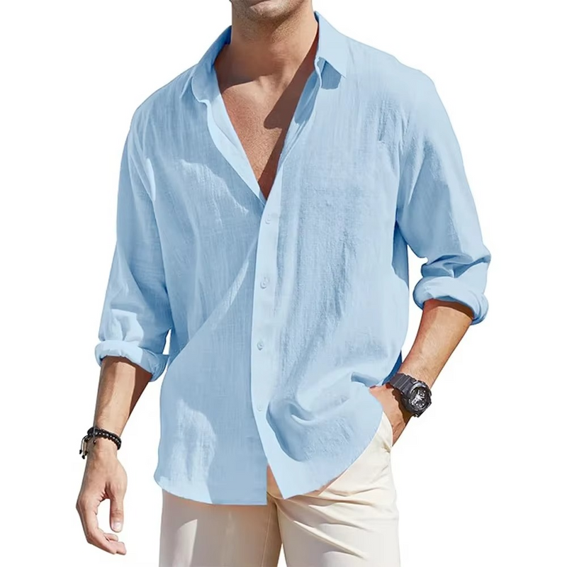 Sawyer Men's Linen Shirt - back view