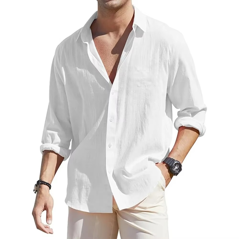 Sawyer Men's Linen Shirt - close-up detail