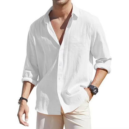 Sawyer Men's Linen Shirt - close-up detail