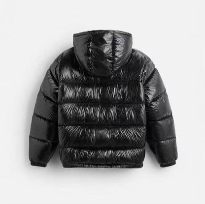 Gideon Men's Puffer Jacket - fabric and finish detail