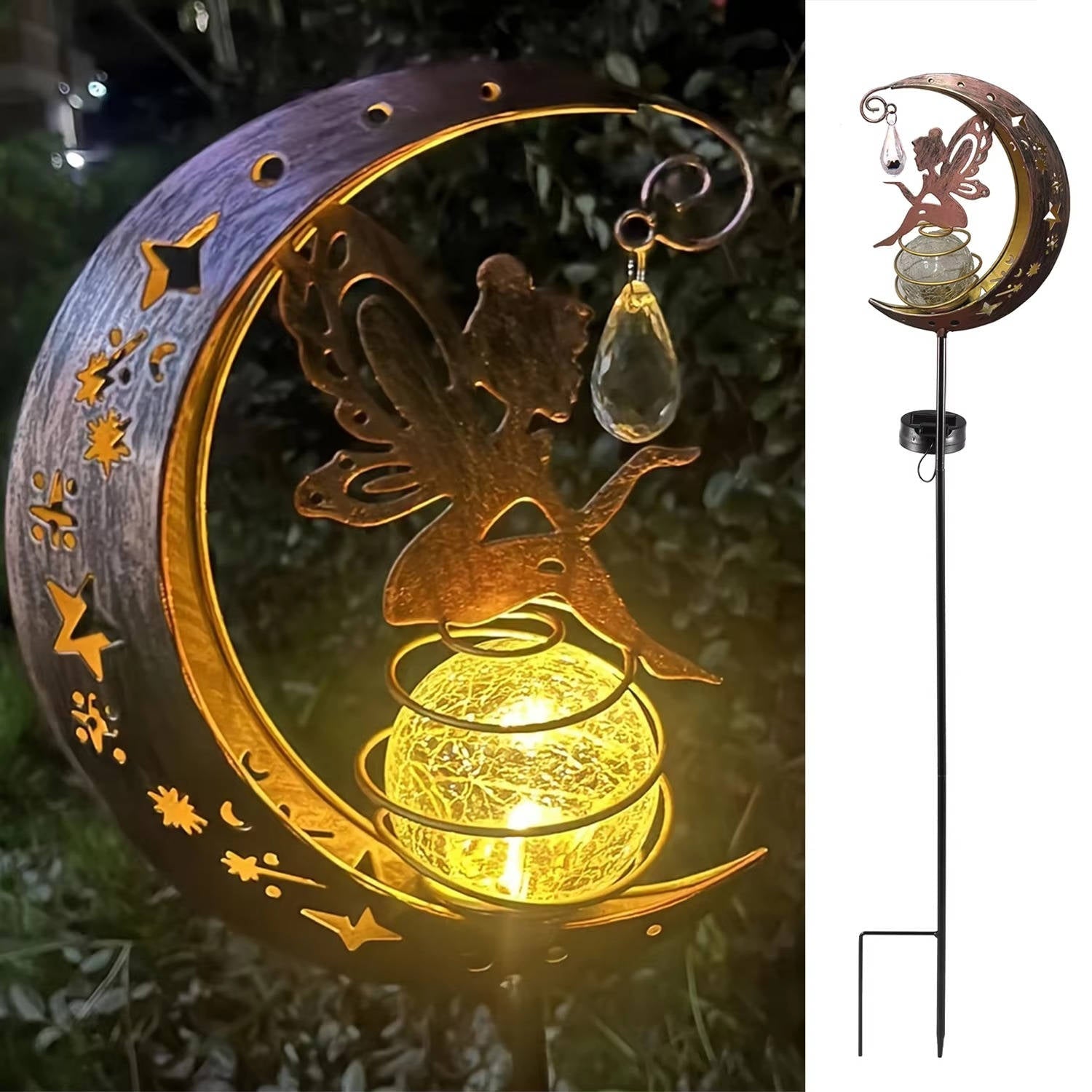 Thistle Solar Garden Decorations - flat lay