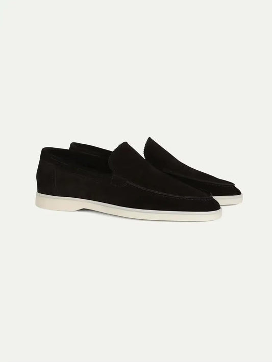 Elias Men's Suede Loafers - styled view