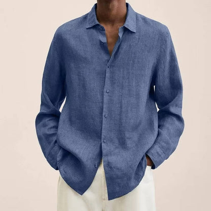 Sawyer Men's Linen Shirt - fabric and finish detail