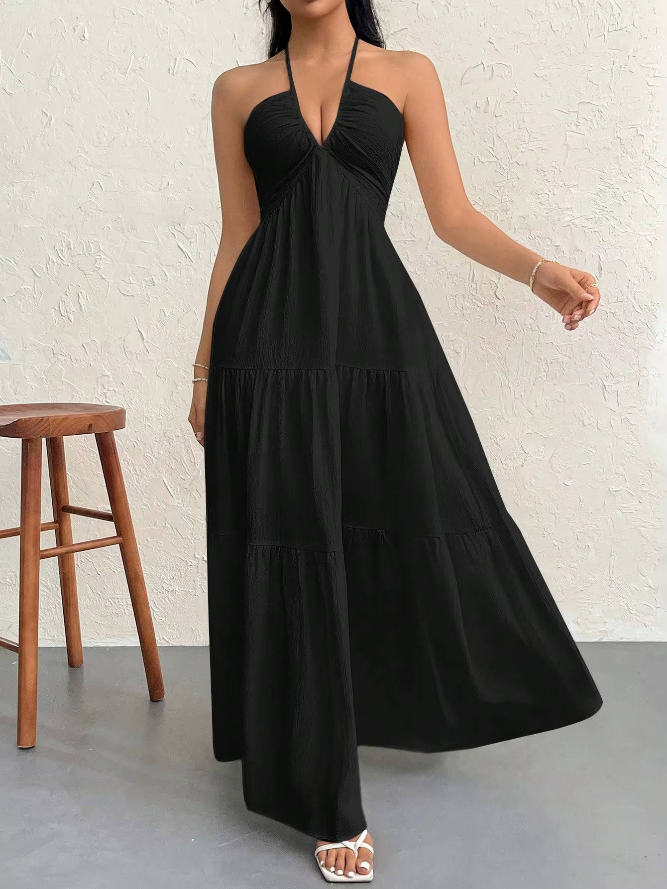Wilda Women's Maxi Dress - fabric and finish detail