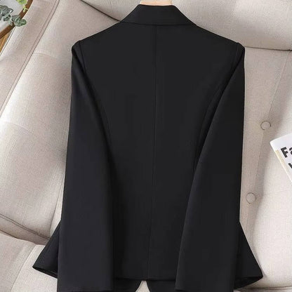 Lena Women's Blazer - fabric and finish detail
