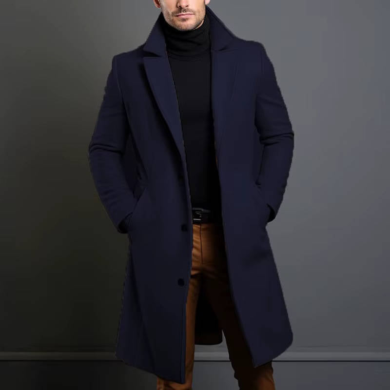 Gray Men's Coat - back view